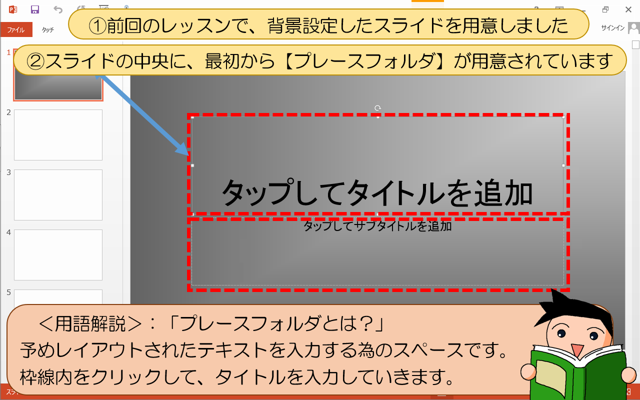 図解powerpoint 2 1 文字入力はテキストボックスから