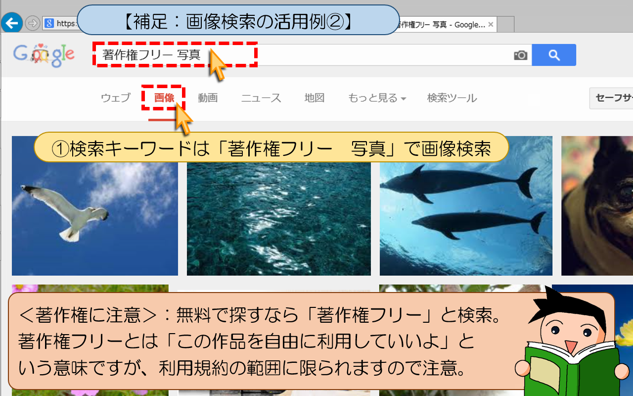 図解powerpoint 3 6 フリー画像素材の探し方のコツ